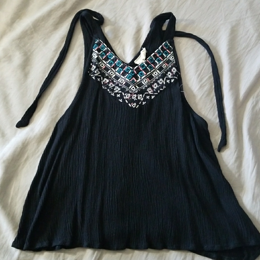 Black tank top